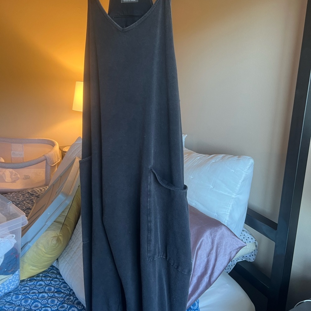 Free People Black Hot Shot Onesie
